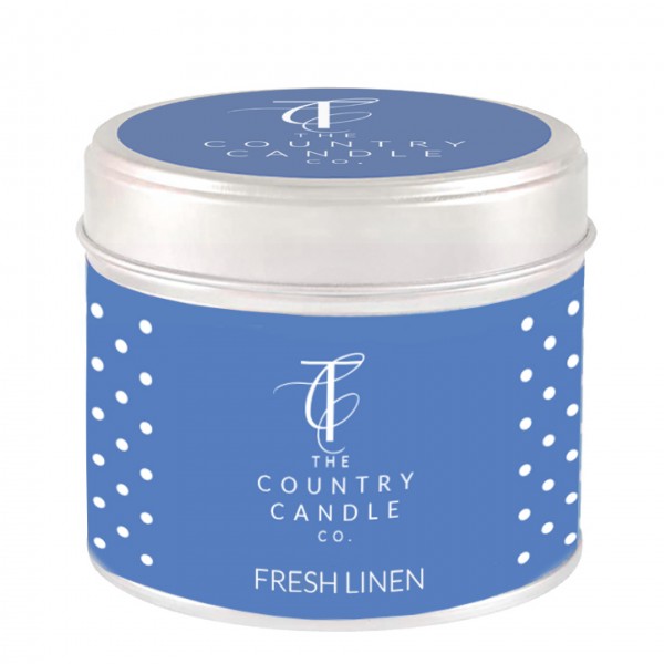 Polka Dot Fresh Linen Candle In Tin